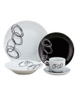 Aparelho de Jantar Redondo de Porcelana 20 Peças - Rojemac Abastrato