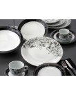 Foto Aparelho de Jantar Redondo de Porcelana 42 Peças - Schmidt Violeta Black