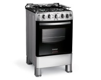 Fogão de Piso Consul Facilite 4 Bocas Acendimento Automático Inox CF550BR