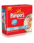 Foto Fralda Pampers Supersec Tamanho G Pacotão 28 Unidades