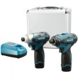 Kit Furadeira/Parafusadeira 1/4 Funciona à Bateria 11 V - Makita LCT204 Foto Kit Furadeira/Parafusadeira 1/4 Funciona à Bateria 11 V - Makita LCT204