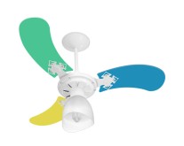 Ventilador de Teto Venti-Delta Economiq New Baby Colors 3 Pás