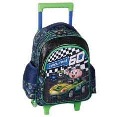 Mochila com Rodinhas Escolar Pacific Cebolinha Speed Machine M