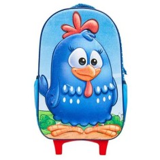 Mochila com Rodinhas Escolar Xeryus Galinha Pintadinha 3D 14 5841