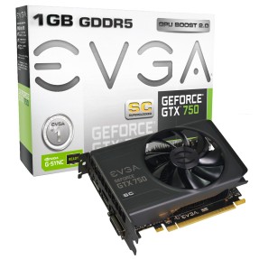 Placa de Video NVIDIA GeForce GTX 750 1 GB GDDR5 128 Bits EVGA 01G-P4-2753-KR