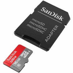 Cartão de Memória SDHC com Adaptador SanDisk Ultra 16 GB SDSDQUAN-016G-G4A