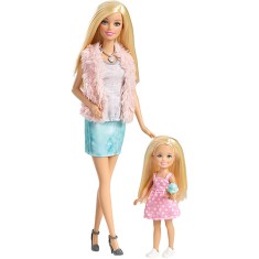 Boneca Barbie Family Três é Demais Barbie e Chelsea Mattel