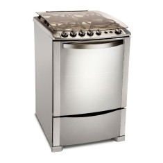 Fogão de Piso Electrolux Celebrate 4 Bocas Acendimento Automático Acabamento Inox Grill 56STX