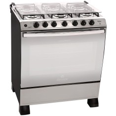 Fogão de Piso Realce 6 Bocas Acendimento Automático Acabamento Inox Pallas