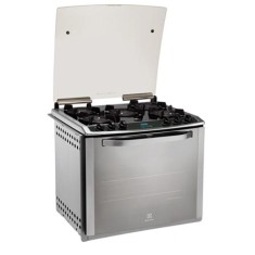 Fogão de Embutir Electrolux 5 Bocas Acendimento Automático Acabamento Inox Grill 76EGN