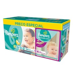 Fralda Pampers Total Confort e Premium Care Tamanho XG 70 Unidades Peso Indicado 12 - 15kg