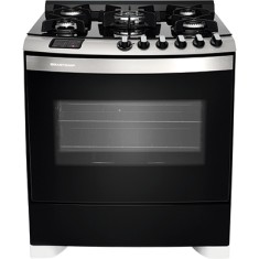 Fogão de Piso Brastemp Ative Top Glass 5 Bocas Acendimento Automático Grill BFS5VAB