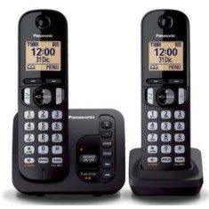 Telefone sem Fio Panasonic com 1 Ramal Secretaria Eletrônica KX-TGC222