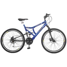 Bicicleta Mega Bike 21 Marchas Aro 26 Suspensão Full Suspension Freio a Disco Full Suspension Gold