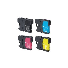 Cartucho Amarelo Ciano Magenta Preto Compatível Kit 4 LC61