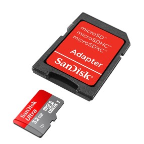 Cartão de Memória Micro SDHC-I com Adaptador SanDisk Ultra 32 GB SDSDQUI-032G
