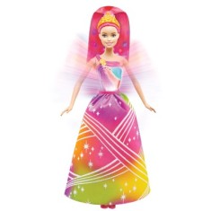 Boneca Barbie Princesas Luzes Arco-Íris Mattel