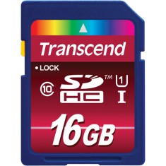 Cartão de Memória SDHC Transcend 16 GB TS16GSDHC10U1