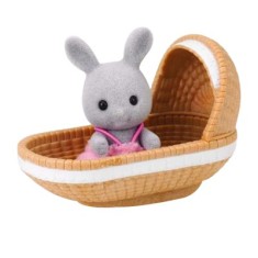 Boneca Sylvanian Families Bebê Coelho com Berço Epoch