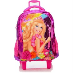 Mochila com Rodinhas Escolar Sestini Barbie e o Portal Secreto G
