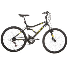 Bicicleta Mountain Bike Houston 21 Marchas Aro 26 Suspensão Dianteira Freio V-Brake Netuno 2.6