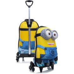 Mochila com Rodinhas Escolar Max Toy by Diplomata Minion Dave