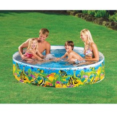 Piscina Snapset 977 l Redonda Intex Mundo Submarino 58461