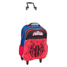 Mochila com Rodinhas Escolar Sestini Spiderman 16Y01 G duplo painel 64218