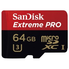 Cartão de Memória Micro SDXC com Adaptador SanDisk Extreme Pro 64 GB SDSDQXP