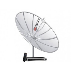 Antena de TV Parabólica com Receptor Cromus CR1500 1,50m