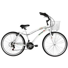 Bicicleta Mormaii 21 Marchas Aro 26 Freio V-Brake Beach Way Pro Conforto Feminina