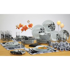 Aparelho de Jantar Redondo de Porcelana 108 peças - Master Home 061202