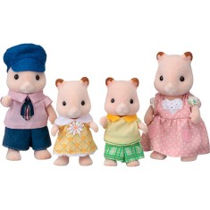 Boneca Sylvanian Families Família Hamster Marrom Epoch