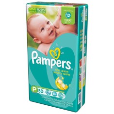 Fralda Pampers Total Confort Tamanho P Mega 50 Unidades Peso Indicado 5 - 7,5kg