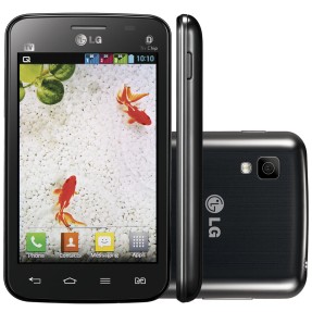 Smartphone LG Optimus L4 II Tri Chip E470f Câmera 3,0 MP Desbloqueado 3 Chips 4GB Android 4.1 (Jelly Bean) Wi-Fi 3G