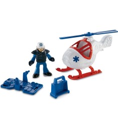 Boneco Imaginext City Helicóptero X7614 - Mattel