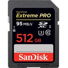 Cartão de Memória Micro SDXC SanDisk Extreme Pro 512 GB SDSDXP-512G-A46