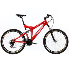 Bicicleta Mountain Bike Track & Bikes 21 Marchas Aro 26 Suspensão Full Suspension Freio V-Brake TK Full 5.0