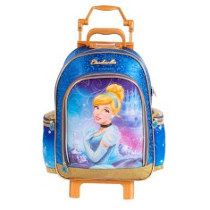 Mochila com Rodinhas Escolar DMW Cinderela 60117 G