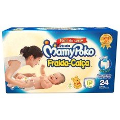 Fralda de Vestir MamyPoko Fralda-Calça Tamanho P Mega 24 Unidades Peso Indicado 3 - 8 kg