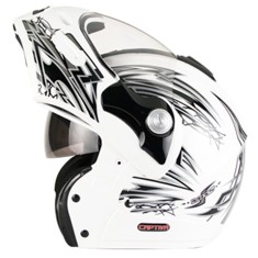 Capacete Mixs Mx Captiva Articulado Fecho de engate rápido Visor Solar