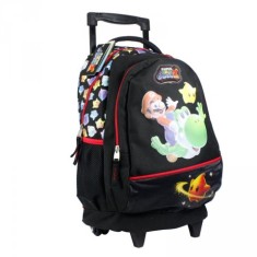 Mochila com Rodinhas Escolar Importado Super Mario 19 Litros M 8729859