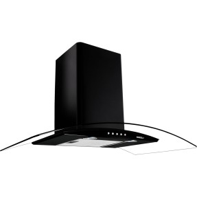 Coifa Parede Nardelli Black One 80 cm Vidro Curvo 80 Inox