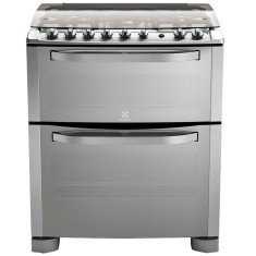 Fogão de Piso Electrolux 5 Bocas Acendimento Automático Acabamento Inox Grill 76DMX