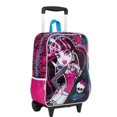 Mochila com Rodinhas Escolar Sestini Monster High 15M G
