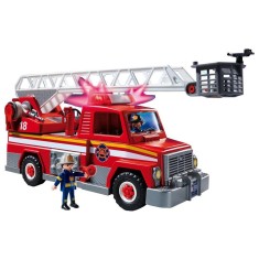 Boneco Playmobil City Action Caminhão de Bombeiro com Escada 1070 - Sunny