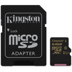 Cartão de Memória Micro SDXC com Adaptador Kingston 64 GB SDCA10/64GB