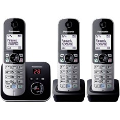 Telefone sem Fio Panasonic com 2 Ramais Secretaria Eletrônica KX-TG6823
