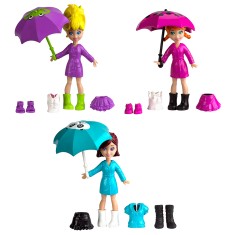 Boneca Polly Diversão na Chuva Mattel