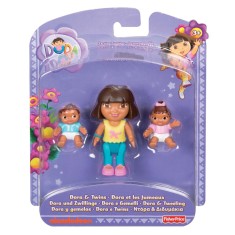 Boneca Dora a Aventureira e Gêmeos Fisher Price